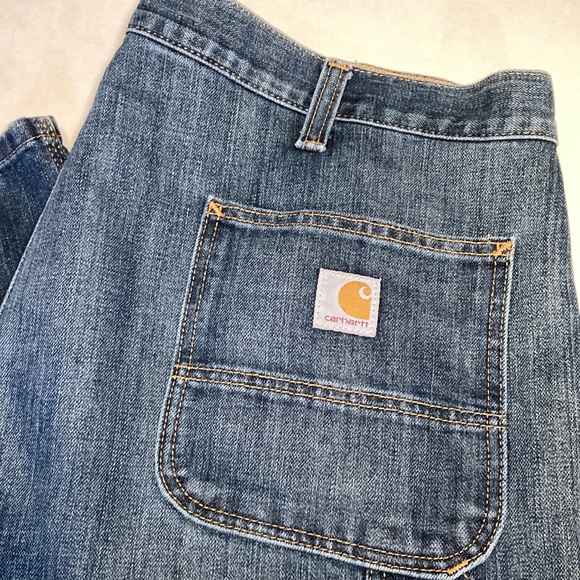 Men’s Carhartt relaxed fit 40x30 denim Jeans carpenter - Picture 2 of 14